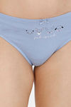 Zivame Low Rise Zero Coverage Thong - Blue Heron — thumbnail 4